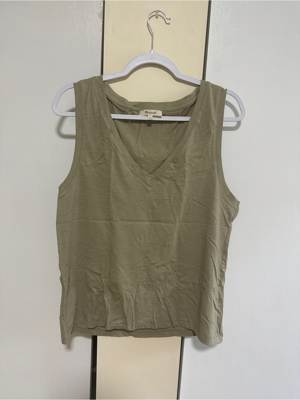 Madewell Olive Green V-Neck Tank
